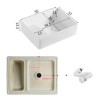 Ceramics Rectangular Clothes Washing Basin With Washboard