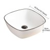 White Basin Modern Square Vessel Sink Special (without Faucet)