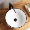 Simple Round Vessel Sink in Modern White Ceramic Basin for Bathroom (without Faucet)