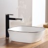 White Basin Modern Square Vessel Sink Special (without Faucet)