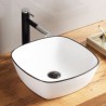 White Basin Modern Square Vessel Sink Special (without Faucet)