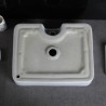 Contemporary Rectangle White Basin Ceramic Bathroom Sink (with Faucet Hole)