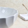 White Ceramic Bathroom Vessel Sink with Round Whorls (without Faucet)