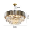 Living Room Dining Room Modern Minimalist Circular Chandelier Glass Pendant Light