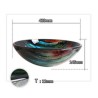 Colorful Round Tempered Glass Sink in Modern Fashion (Faucet Not Included)