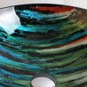 Colorful Round Tempered Glass Sink in Modern Fashion (Faucet Not Included)