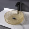 Round Coloring Glass Wash Basin Bathroom Vanity Countertop Sink