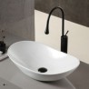 Ingot Shaped Ceramic Wash Basin Simple Style Bathroom Lavatory Countertop Basin