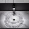 Bathroom Washroom Countertop Sink with Transparent Glass Round Wash Basin