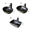 European Retro Style Black Ceramic Wash Basin Bathroom Sink