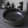 Antique Matt Black Wash Basin Bathroom Counter Top Ceramic Basin