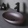 Bathroom Counter Top Wash Basin in Copper Brown Ceramic