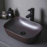 Bathroom Counter Top Wash Basin in Copper Brown Ceramic