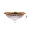 Bathroom Vanity Sink with Circular Glass Wash Basin and Coloring Decorative Edge