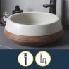 Ceramic Bathroom Wash Basin Circular Home Wash Basin Postmodern