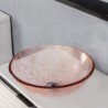 Bathroom Kids Countertop Basin 30cm Circular Tempered Glass Wash Basin