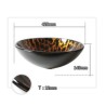 Leopard Print Round Tempered Glass Sink in Modern Fashion (Faucet Not Included)