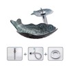 Fish Shape Basin Tempered Glass Bathroom Countertop Kids Vessel Sink Tap Unique Sink and Faucet Set