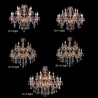 Amber Living Room Bedroom European Crystal Chandelier Elegant Large Pendant Light