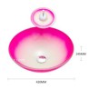 Round Shape Tempered Glass Bathroom Countertop Waterfall Vessel Sink Tap Gradient Sink and Faucet Set