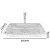 Tempered Glass Basin Retro With/Without Tap Sink Artistic Sink and Faucet Set