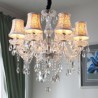 Dining Room Bedroom Living Room Elegant Modern Crystal Chandelier Transparent Pendant Light