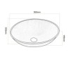 Oval Tempered Glass Sink Bathroom Art Sink With Tap Luxury Crystal Washbasin