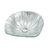 Lotus Leaf Shape Glass Basin Bathroom Countertop Waterfall Vessel Sink Tap Sink and Faucet Set