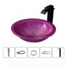 For Hotel Luxury Vessel Sink Bathroom Crystal Glass Wash Basin