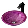 For Hotel Luxury Vessel Sink Bathroom Crystal Glass Wash Basin