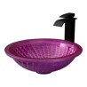 For Hotel Luxury Vessel Sink Bathroom Crystal Glass Wash Basin