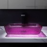 Above Counter Bathroom Wash Basin Square Crystal