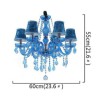 Unique Pendant Light Hotel Living Room European Style Blue Crystal Chandelier