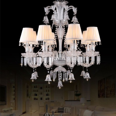 Bedroom Living Room Study Classic European Crystal Chandelier Ring Bells Pendant Light