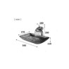 Rectangular Tempered Glass Vessel Sink with Pop - Up Drain and Mounting Ring