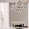 Bedroom Living Room Large Crystal Chandelier Cognac European Ceiling Light