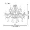 Bedroom Living Room Large Crystal Chandelier Cognac European Ceiling Light