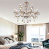 Bedroom Living Room Large Crystal Chandelier Cognac European Ceiling Light