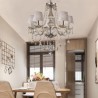 Bedroom Study Classic European Crystal Chandelier Cognac Pendant Light