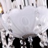 Unique European White Jade Pendant Light Living Room Bedroom Large Crystal Chandelier