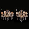 Amber Color Pendant Light Bedroom Living Room Large European Crystal Chandelier