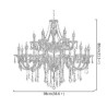 Bedroom Living Room Study Luxury Crystal Chandelier Golden European Threaded Arm Ceiling Light