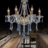 Bedroom Living Room European Style Gold Crystal Chandelier Pendant Light