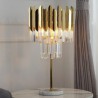 For Bedroom, Modern Bedside Crystal Table Lamp With Marble Base