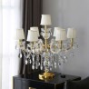 Gold Desk Lamp With Elegant Crystal Shade Hotel Gorgeous Bedside Crystal Table Lamp