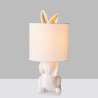 Bedroom Study Reading Desk Lamp White Masked Rabbit Table Lamp