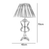 Bedroom Study Desk Reading Light Crystal Table Lamp Fabric Lamp Shade