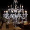 Bedroom Living Room European Crystal Chandelier Transparent Pendant Light