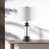 Fabric Lamphade Desk Lamp Bedroom Study American Glass Table Lamp