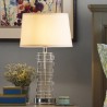 Fabric Lamphade Desk Lamp Bedroom Study Creative Crystal Table Lamp